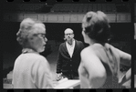 Lotte Lenya, Harold Prince and Peg Murray in rehearsal for the stage production Cabaret