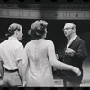 Peg Murray, Harold Prince and unidentified [right] in rehearsal for the stage production Cabaret