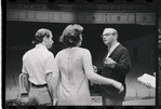 Peg Murray, Harold Prince and unidentified [right] in rehearsal for the stage production Cabaret