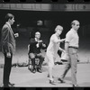 Bert Convy, Harold Prince, Lotte Lenya and unidentified in rehearsal for the stage production Cabaret