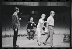 Bert Convy, Harold Prince, Lotte Lenya and unidentified in rehearsal for the stage production Cabaret