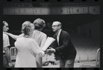 Lotte Lenya, Peg Murray, Harold Prince and unidentified [left] in rehearsal for the stage production Cabaret