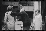 Peg Murray, Harold Prince and Lotte Lenya in rehearsal for the stage production Cabaret