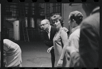 Harold Prince, Peg Murray and unidentified [right] in rehearsal for the stage porduction Cabaret