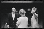 Harold Prince, Lotte Lenya and Peg Murray in rehearsal for the stage production Cabaret