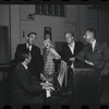 John Kander, Fred Ebb, Jill Haworth, Harold Prince and unidentified in rehearsal for the stage production Cabaret