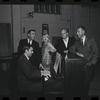 John Kander, Fred Ebb, Jill Haworth, Harold Prince and unidentified in rehearsal for the stage production Cabaret