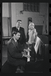John Kander, Fred Ebb and Jill Haworth in rehearsal for the stage production Cabaret