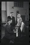 John Kander, Fred Ebb and Jill Haworth in rehearsal for the stage production Cabaret