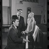 John Kander, Fred Ebb and Jill Haworth in rehearsal for the stage production Cabaret