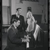John Kander, Fred Ebb and Jill Haworth in rehearsal for the stage production Cabaret