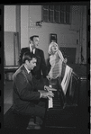 John Kander, Fred Ebb and Jill Haworth in rehearsal for the stage production Cabaret