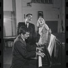 John Kander, Fred Ebb and Jill Haworth in rehearsal for the stage production Cabaret