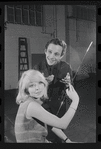 Jill Haworth and Joel Grey in rehearsal for the stage production Cabaret