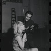 Jill Haworth and Joel Grey in rehearsal for the stage production Cabaret