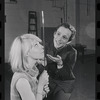 Jill Haworth and Joel Grey in rehearsal for the stage production Cabaret