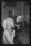 Jill Haworth and Joel Grey in rehearsal for the stage production Cabaret