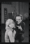 Jill Haworth and Joel Grey in rehearsal for the stage production Cabaret
