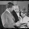 Jack Gilford, Harold Prince and Lotte Lenya in rehearsal for the stage production Cabaret