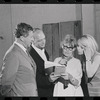 Jack Gilford, Harold Prince, Lotte Lenya and Jill Haworth in rehearsal for the stage production Cabaret