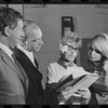 Jack Gilford, Harold Prince, Lotte Lenya and Jill Haworth in rehearsal for the stage production Cabaret