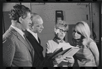 Jack Gilford, Harold Prince, Lotte Lenya and Jill Haworth in rehearsal for the stage production Cabaret