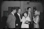 Jack Gilford, Harold Prince, Lotte Lenya, Bert Convy and Jill Haworth in rehearsal for the stage production Cabaret