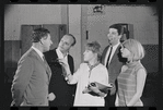 Jack Gilford, Harold Prince, Lotte Lenya, Bert Convy and Jill Haworth in rehearsal for the stage production Cabaret