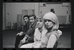 Bert Convy, Jack Gilford, Lotte Lenya and Jill Haworth in rehearsal for the stage production Cabaret