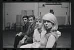 Bert Convy, Jack Gilford, Lotte Lenya and Jill Haworth in rehearsal for the stage production Cabaret