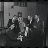 John Kander, Fred Ebb, Jill Haworth, Harold Prince and unidentified in rehearsal for the stage production Cabaret