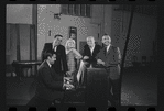 John Kander, Fred Ebb, Jill Haworth, Harold Prince and unidentified in rehearsal for the stage production Cabaret