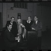 John Kander, Fred Ebb, Jill Haworth, Harold Prince and unidentified in rehearsal for the stage production Cabaret