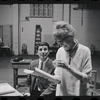 Bert Convy and Lotte Lenya in rehearsal for the stage production Cabaret