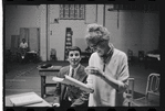 Bert Convy and Lotte Lenya in rehearsal for the stage production Cabaret