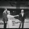 Bert Convy, Lotte Lenya and Harold Prince in rehearsal for the stage production Cabaret