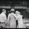Peg Murray, Lotte Lenya, Harold Prince and unidentified [left] in rehearsal for the stage production Cabaret