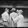 Peg Murray, Harold Prince, Lotte Lenya and unidentified [left] in rehearsal for the stage production Cabaret