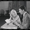 Jill Haworth and Bert Convy in rehearsal for the stage production Cabaret