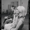 Bert Convy, Jack Gilford, Lotte Lenya and Jill Haworth in rehearsal for the stage production Cabaret