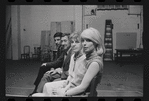 Bert Convy, Jack Gilford, Lotte Lenya and Jill Haworth in rehearsal for the stage production Cabaret
