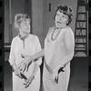 Lotte Lenya and Peg Murray in rehearsal for the stage production Cabaret