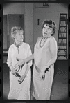 Lotte Lenya and Peg Murray in rehearsal for the stage production Cabaret