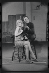Jill Haworth and Joel Grey in rehearsal for the stage production Cabaret
