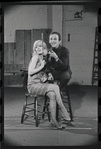 Jill Haworth and Joel Grey in rehearsal for the stage production Cabaret
