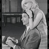 Bert Convy and Jill Haworth in rehearsal for the stage production Cabaret