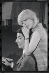 Bert Convy and Jill Haworth in rehearsal for the stage production Cabaret