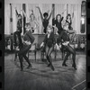 Dancers in rehearsal for the stage production Cabaret