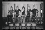 Dancers in rehearsal for the stage production Cabaret