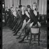 Dancers in rehearsal for the stage production Cabaret